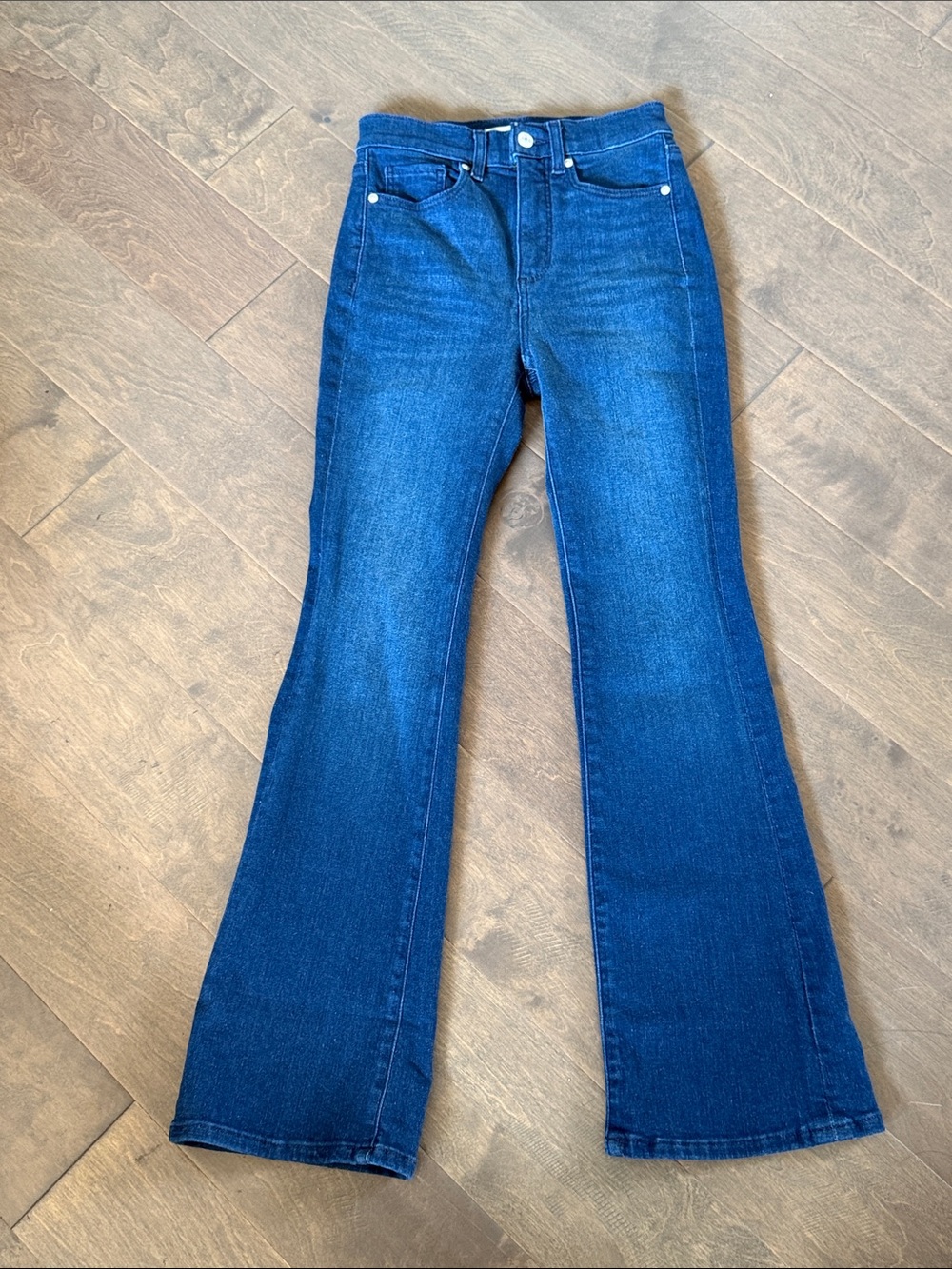 Classic Women's Flared Jeans - Dark Blue